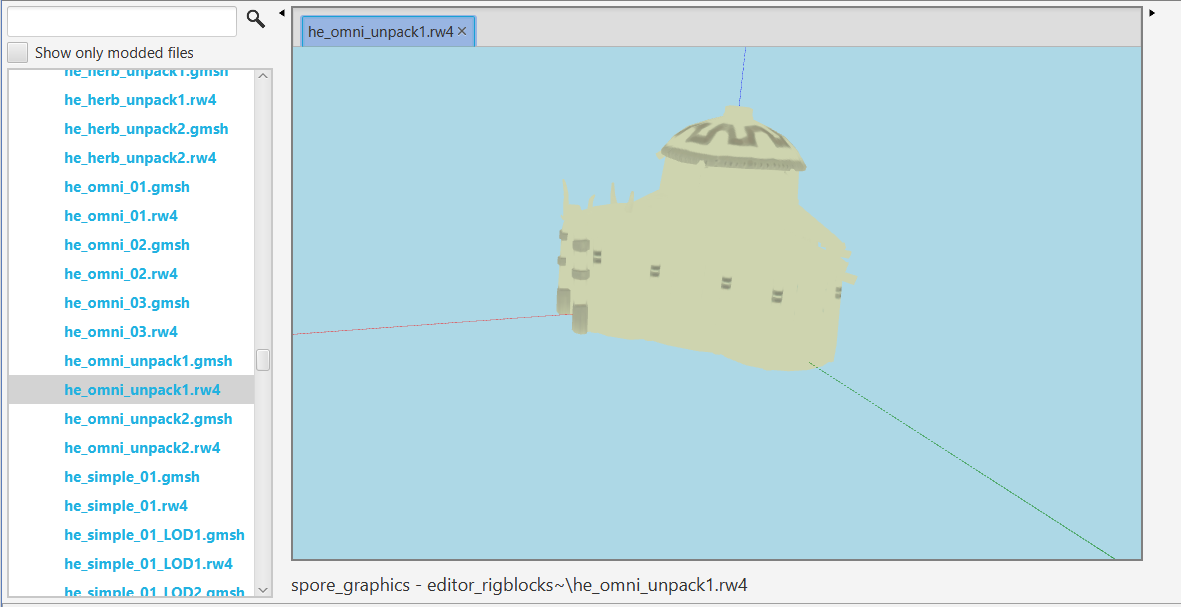 Screenshot of SMFX's model viewer
