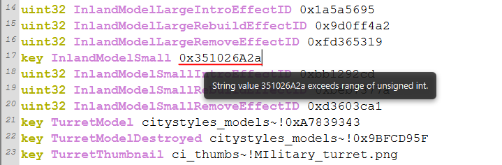 Screenshot of SMFX's error highlighting